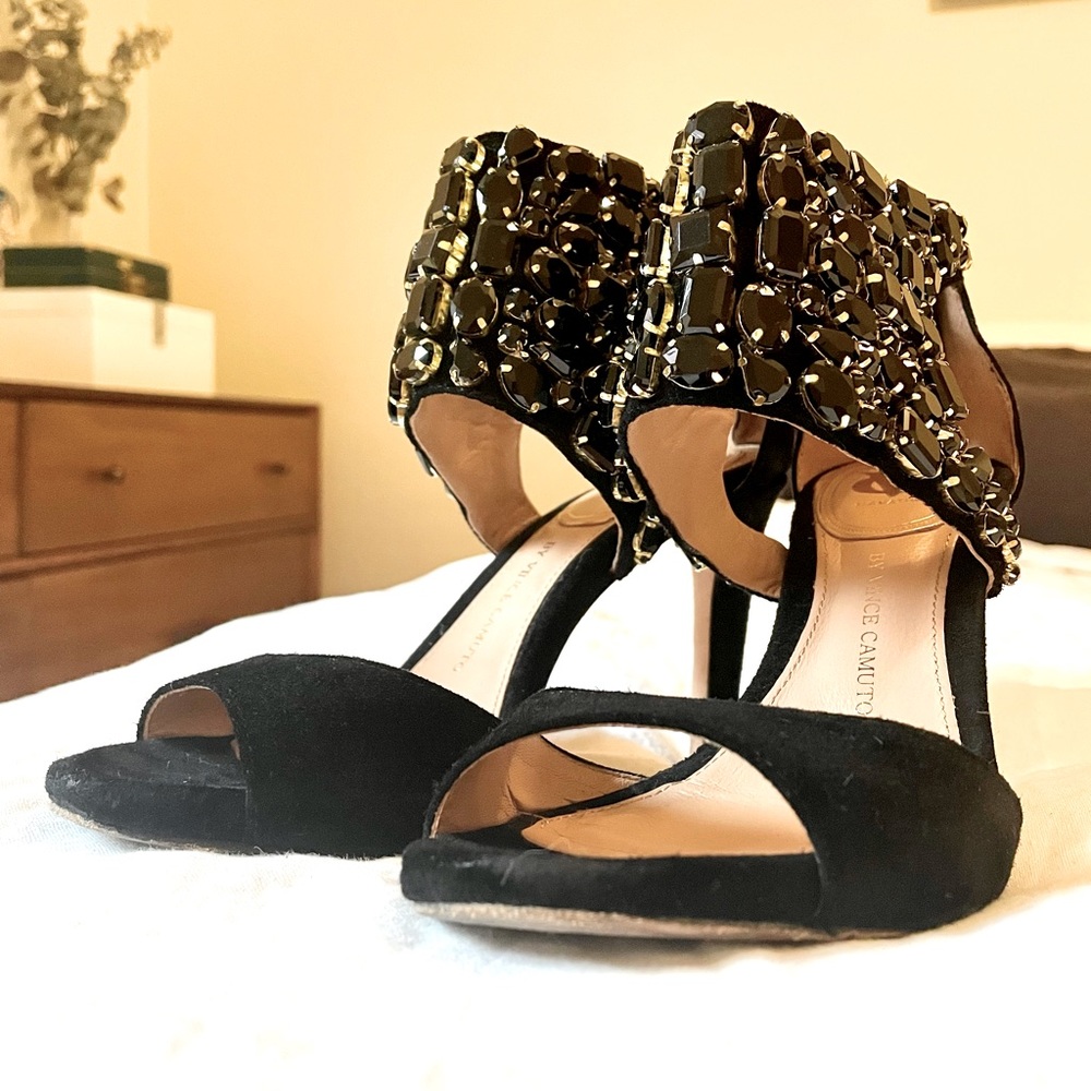 Vince Camuto Black Embellished Heels